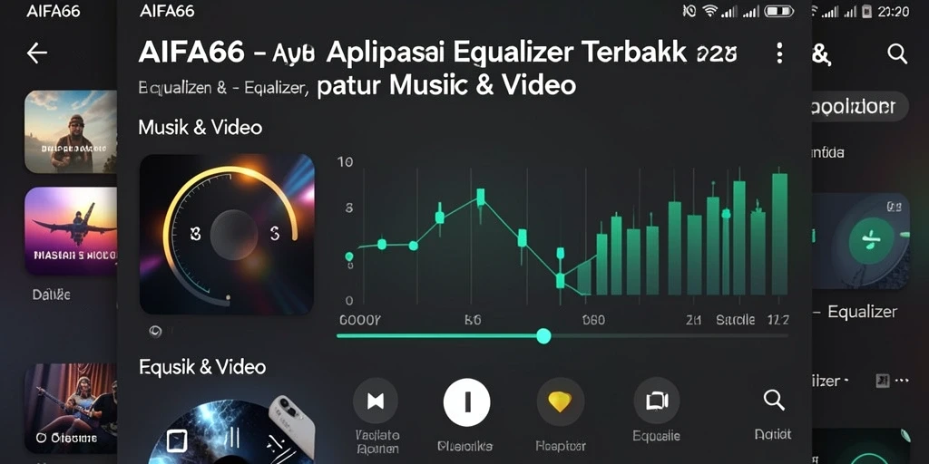 Antarmuka intuitif AIFA66 untuk pengaturan Equalizer.