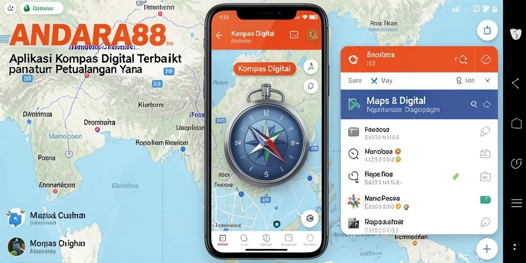 Tampilan antarmuka aplikasi Kompas Digital ANDARA88 yang informatif.