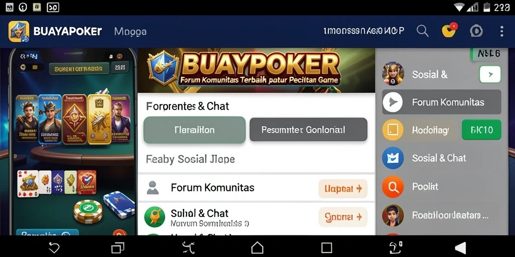 Tampilan antarmuka BUAYAPOKER yang menarik dan mudah digunakan.