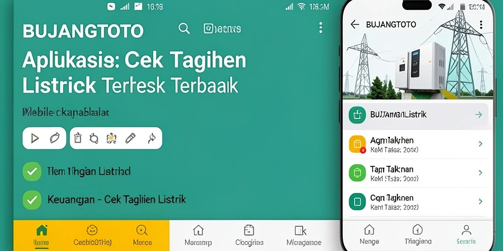 Tampilan antarmuka BUJANGTOTO untuk cek tagihan listrik.