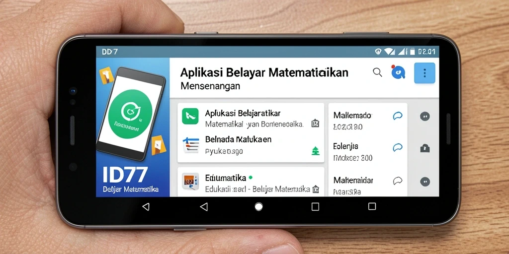Antarmuka menarik IDR77 untuk belajar matematika secara interaktif.